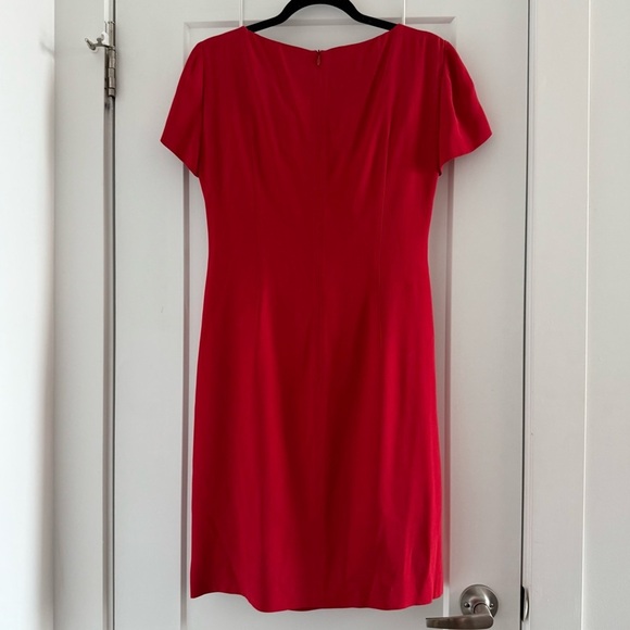 Vintage Moschino red sheath dress with ruffle detail - size Medium (M) - Picture 9 of 11